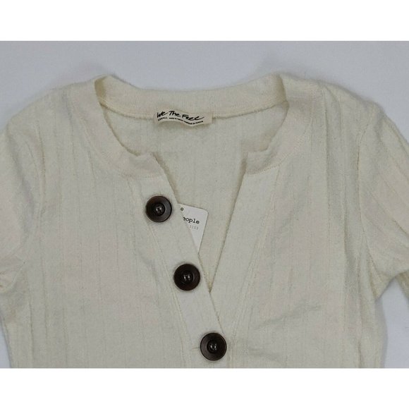Free People Womens Sweater XSmall Ivory Oliver - Picture 7 of 15